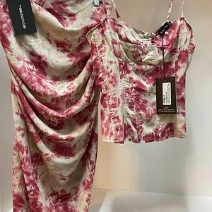 Pretty Little Thing Fuschia Tie Dye outfit